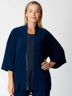 Kimono Jersey Jacket -  Navy -30565