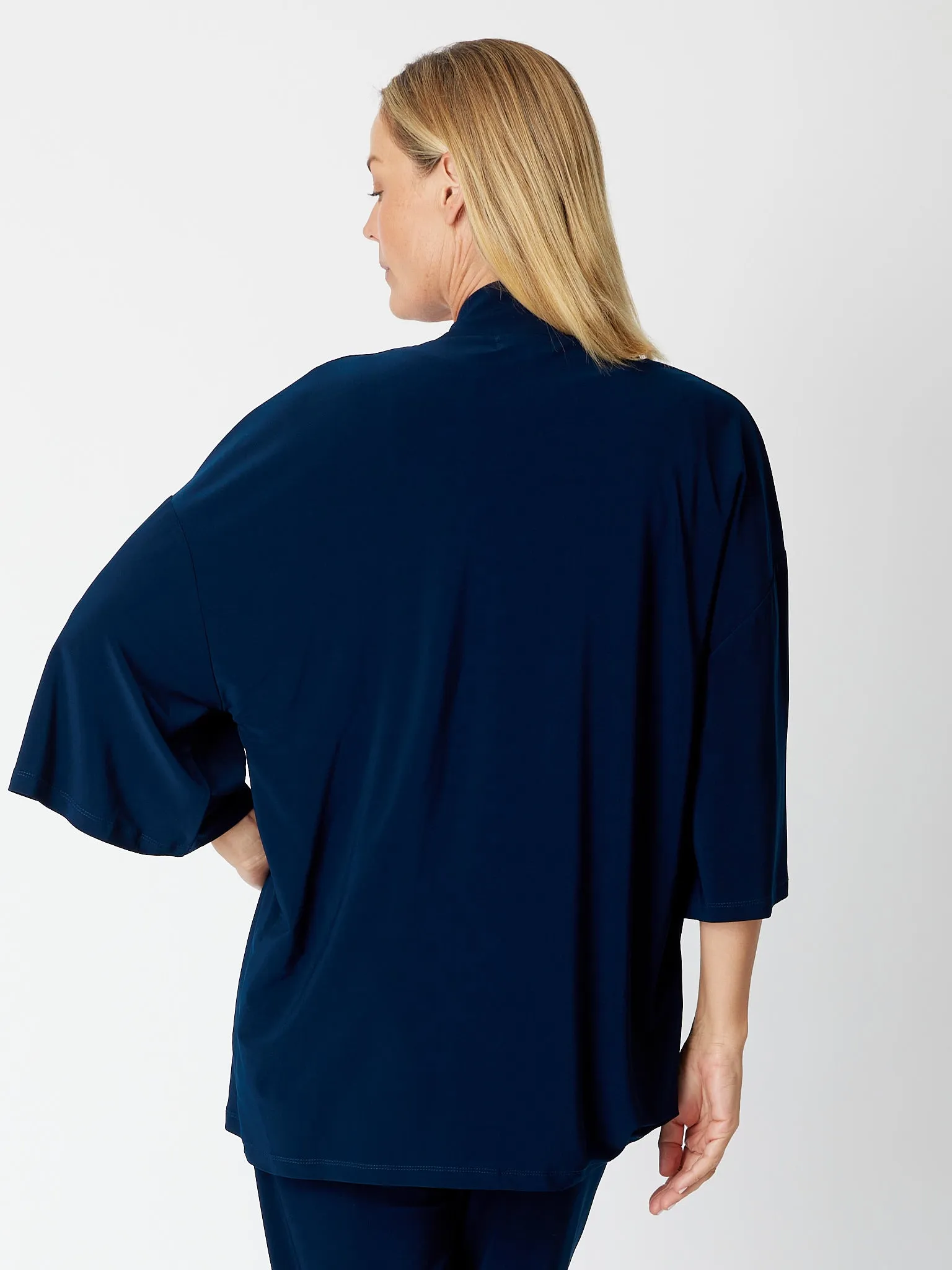 Kimono Jersey Jacket -  Navy -30565
