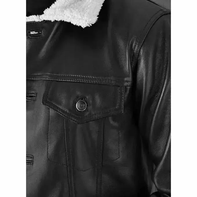 Leather Sherpa Jacket