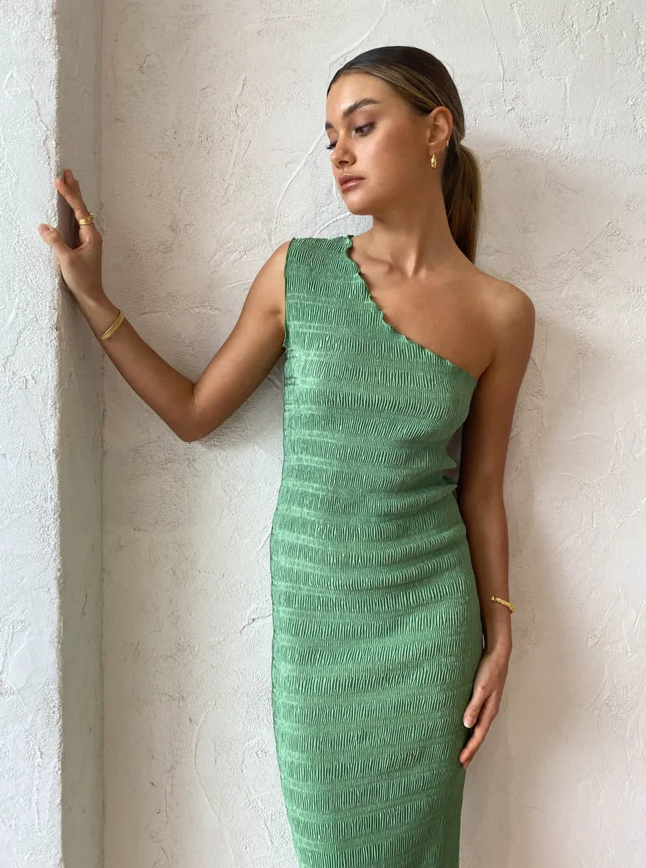 Lidee Gigi Smocking Gown in Sea Green
