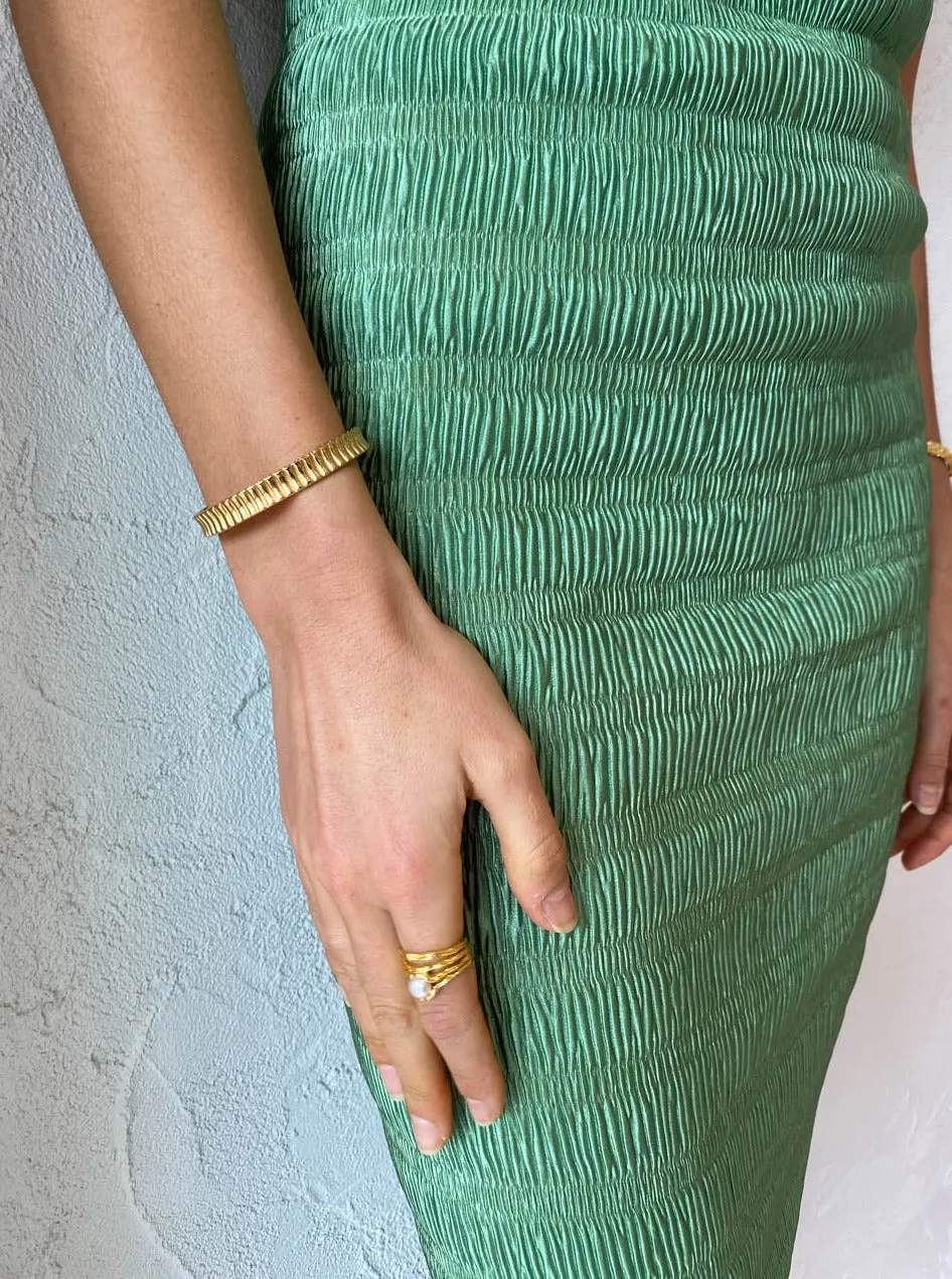 Lidee Gigi Smocking Gown in Sea Green