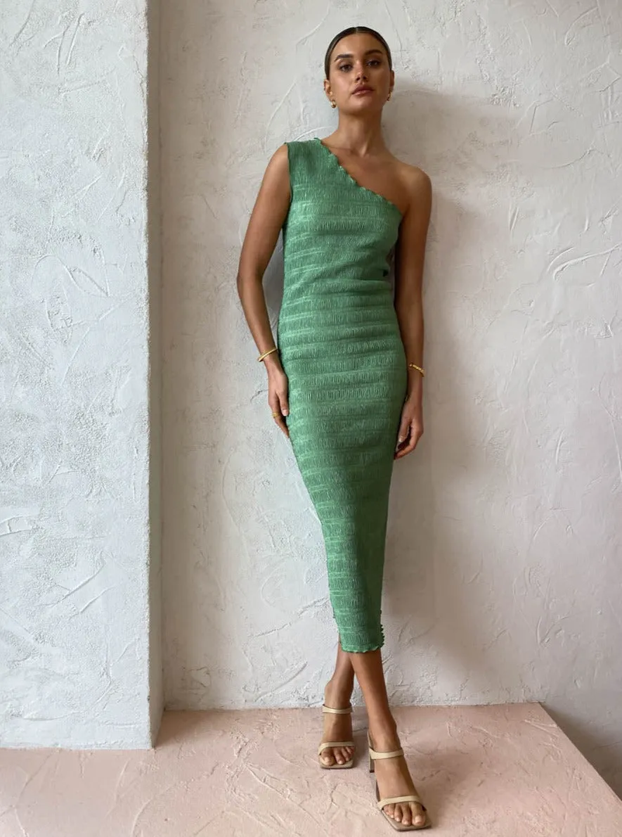 Lidee Gigi Smocking Gown in Sea Green