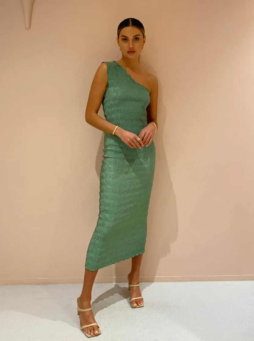 Lidee Gigi Smocking Gown in Sea Green