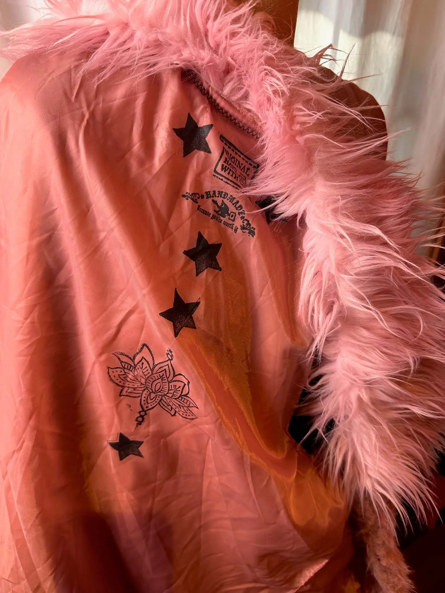 Light Pink Fuzzy Coat (Fully Lined)