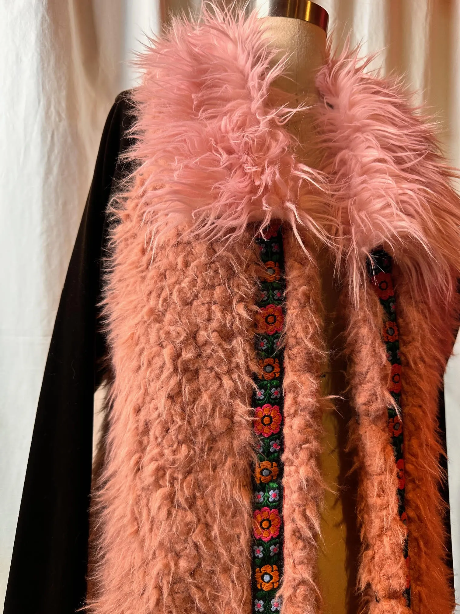 Light Pink Fuzzy Coat (Fully Lined)