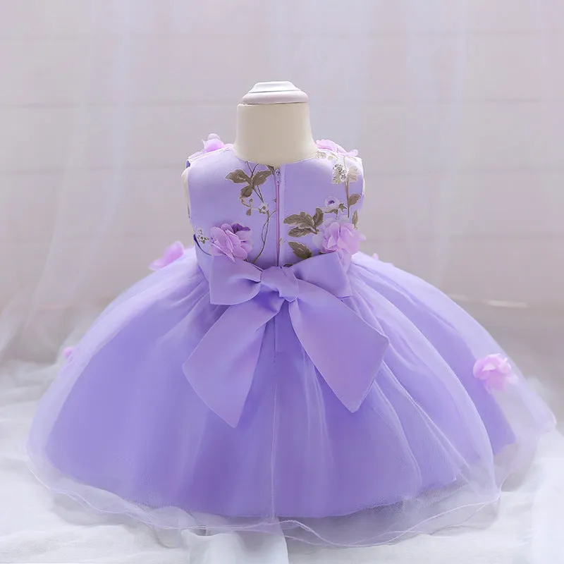 Lilac Floral Party Dress (3M-24M)