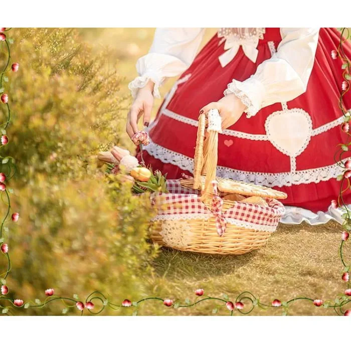 Lolita Lace Trim A-Line Overall Dress / Long-Sleeve Blouse / Petticoat Skirt / Headband / Set