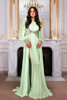Long-Sleeved A-Line Dress