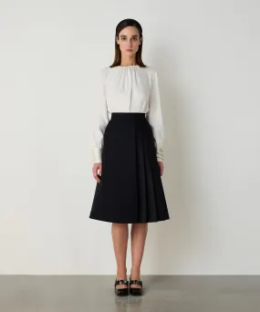 Machka High Waist Pleated Skirt Black