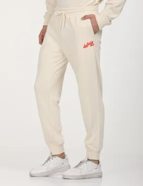Men's Beige Regular Fit Joggers
