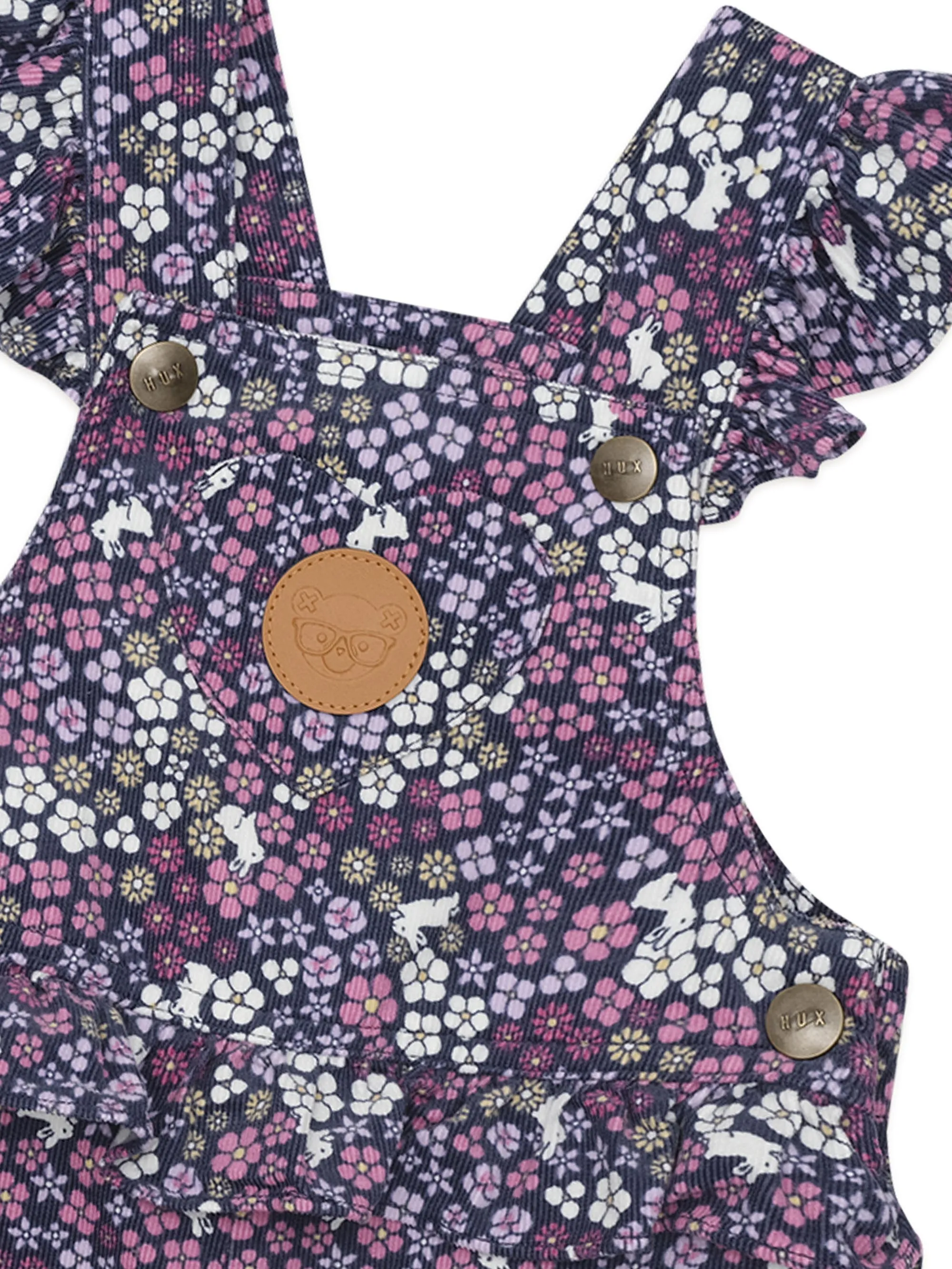 Midnight Flower Garden Frill Overall