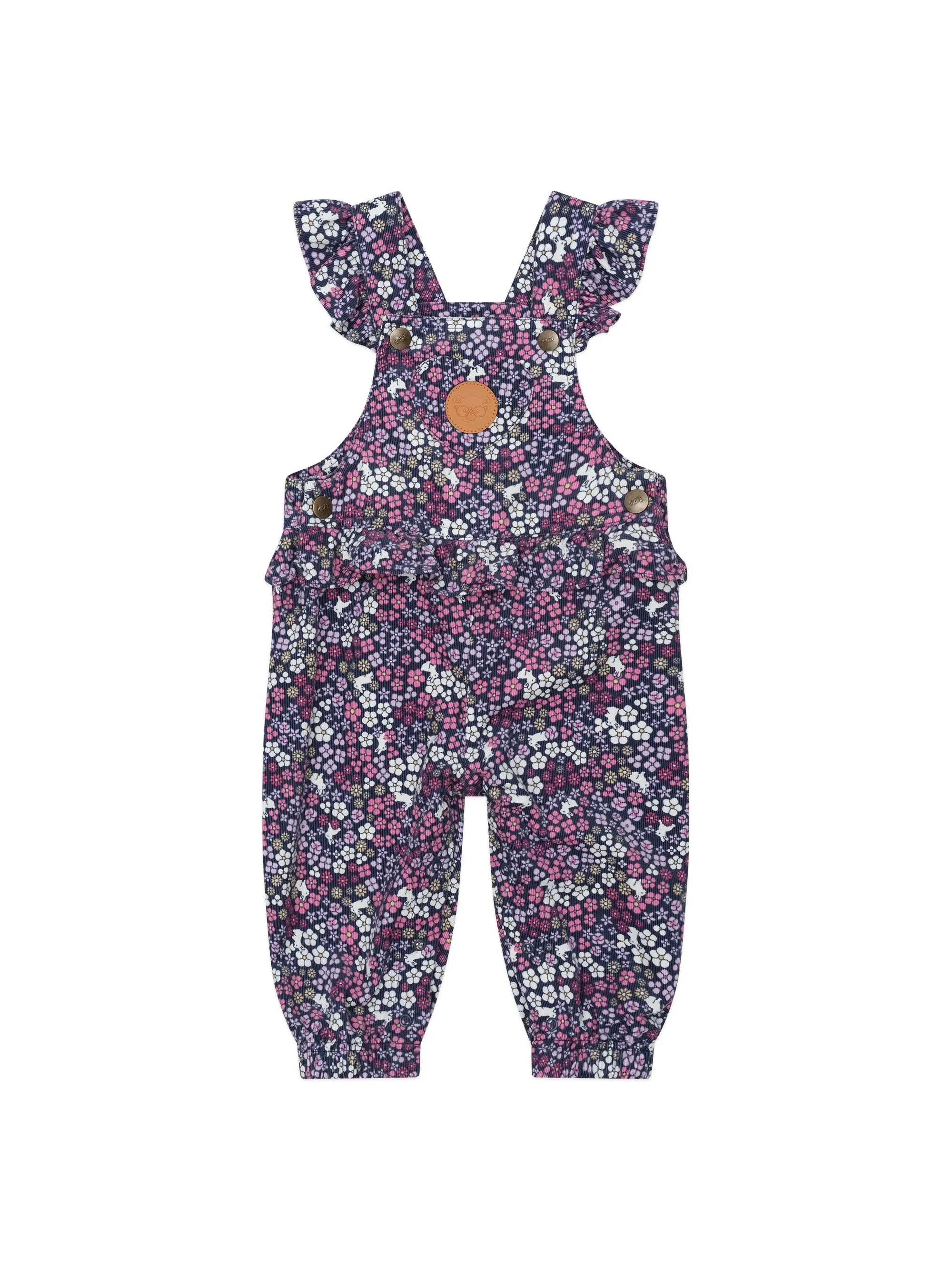 Midnight Flower Garden Frill Overall