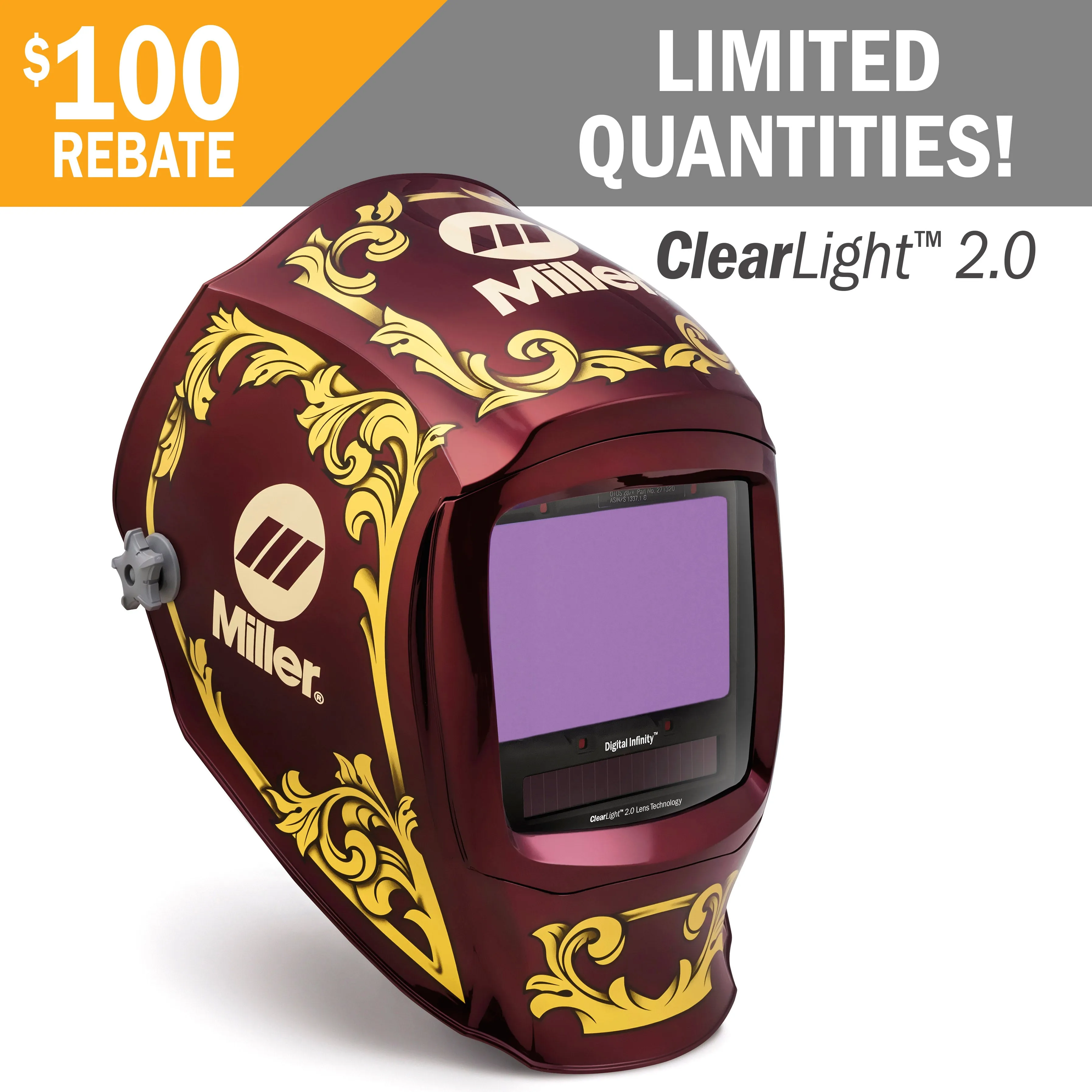Miller Digital Infinity Imperial Welding Helmet w/Clearlight 2.0 Lens (288725)