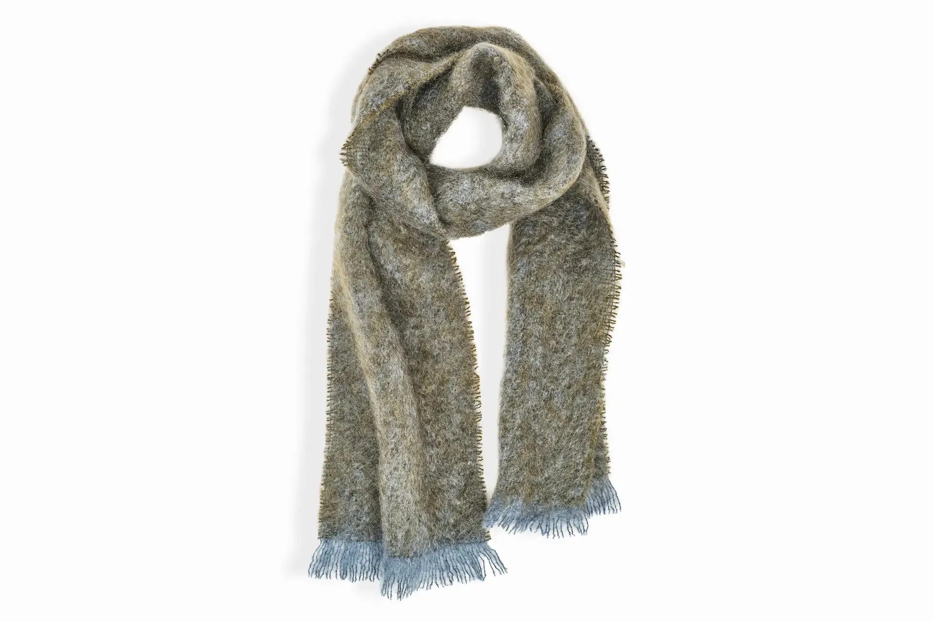 Moss Clash Mohair Scarf
