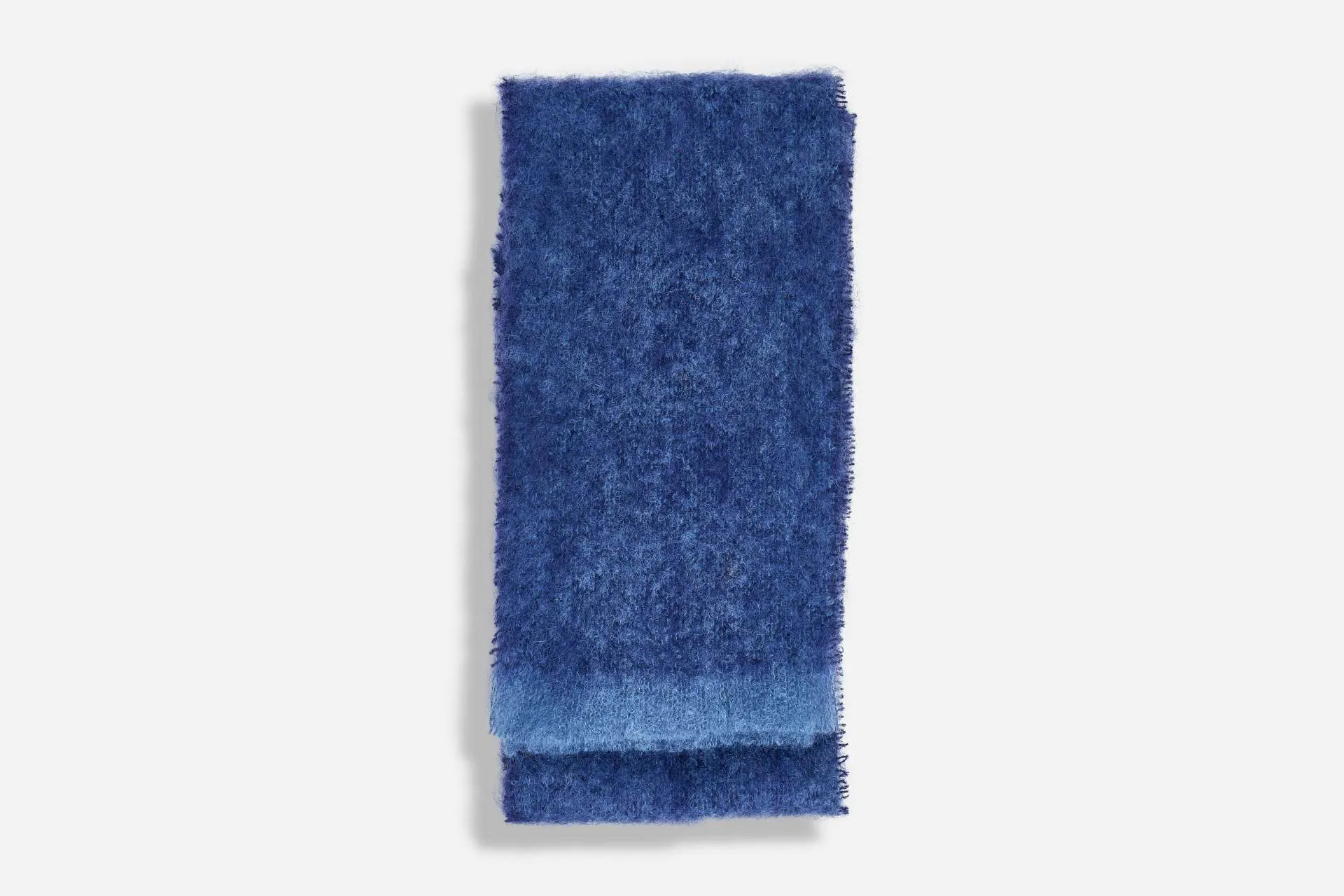 Navy Clash Mohair Scarf