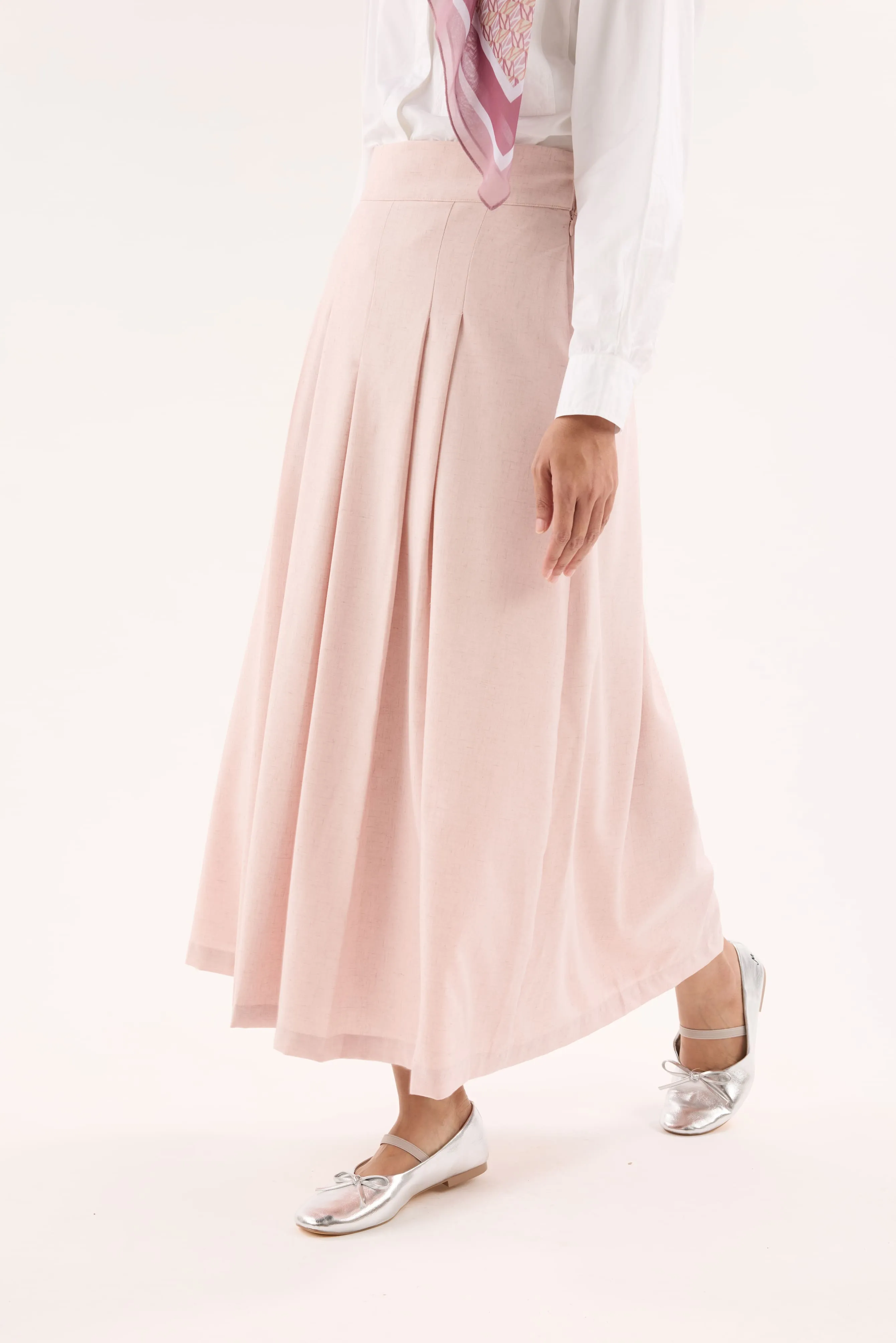 Nelly Pink Pleated Skirt