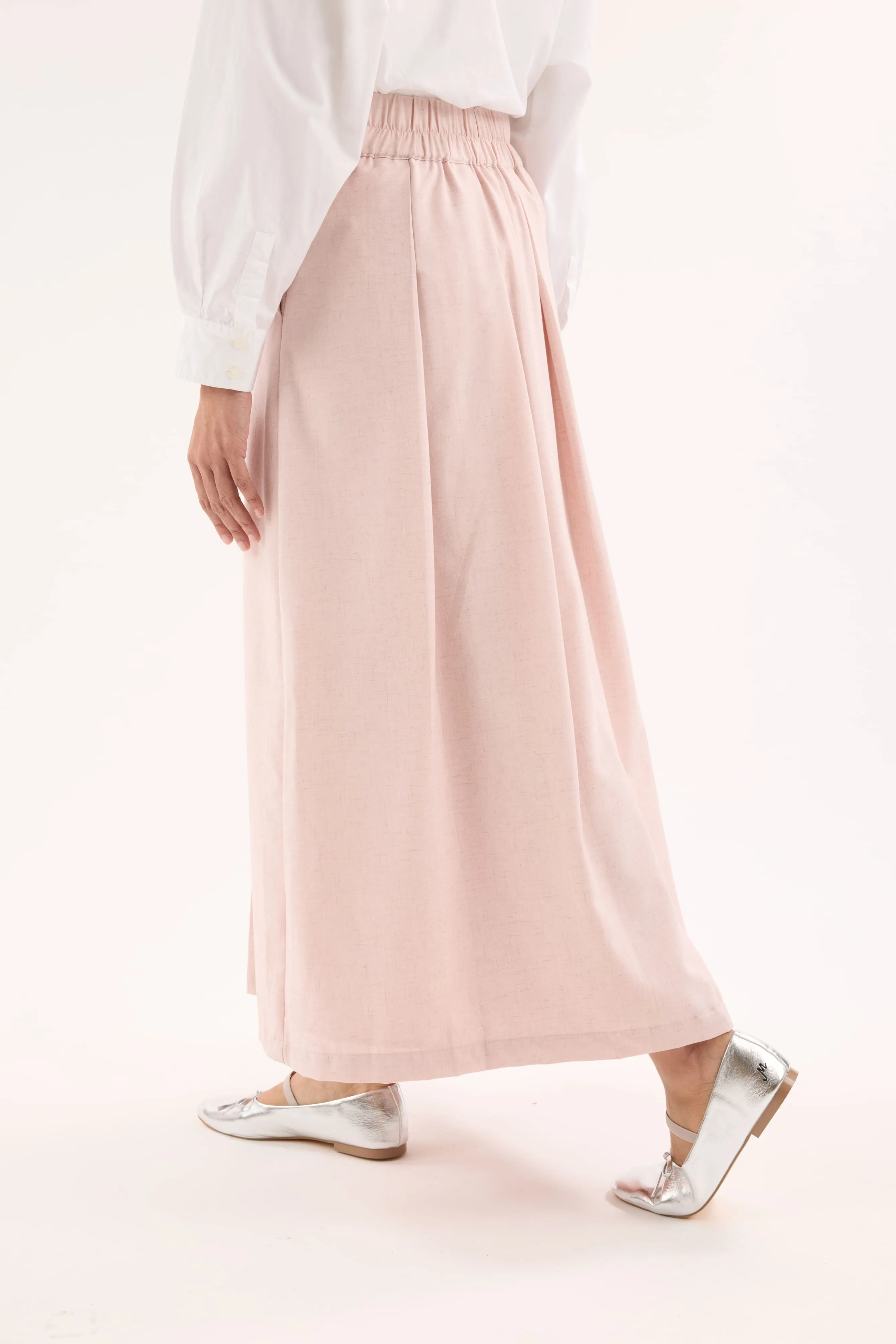 Nelly Pink Pleated Skirt