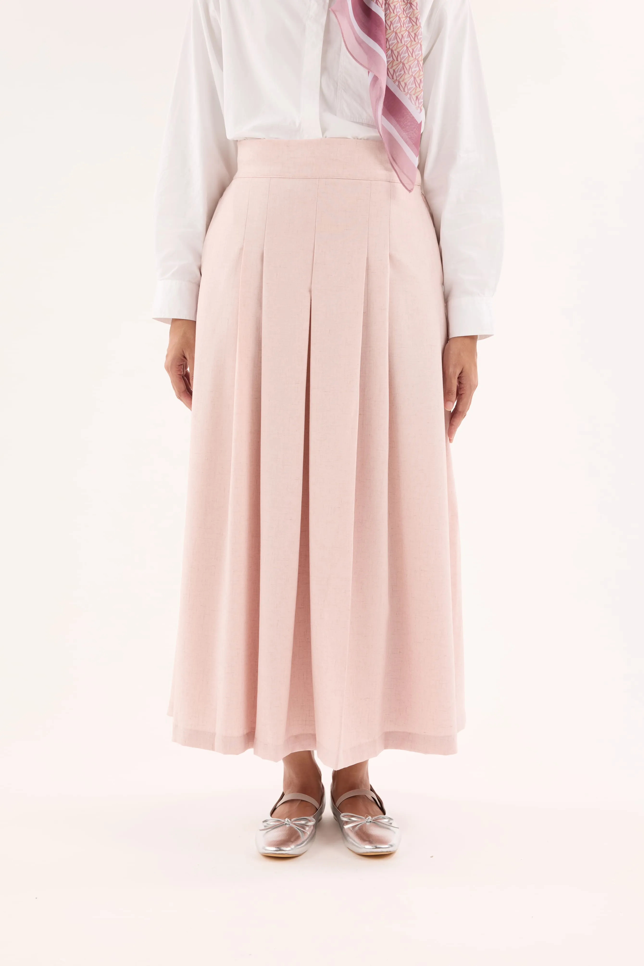 Nelly Pink Pleated Skirt