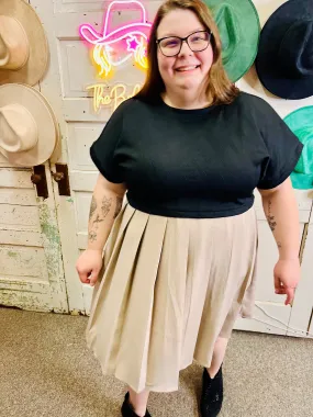 Nessie twofer pleated dress
