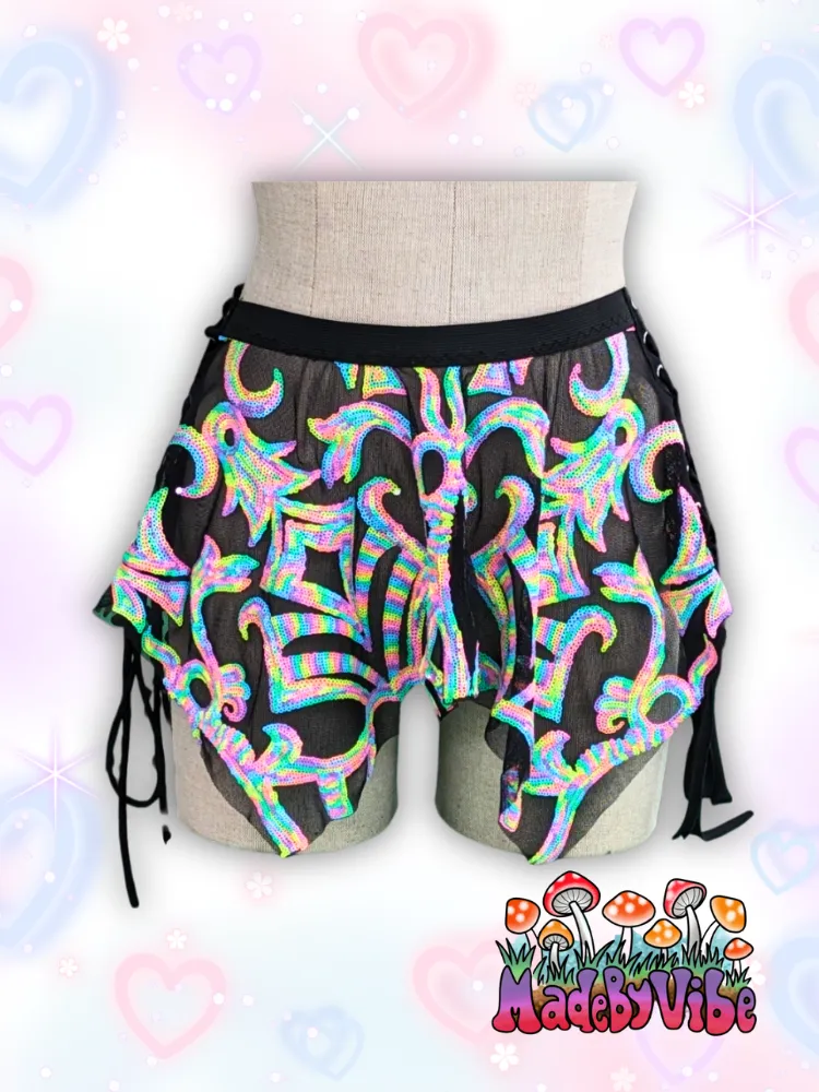 Nostalgic Neon Pixie Skirt - Ready to Ship