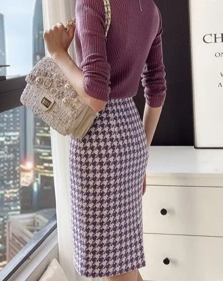 NOTTINGHAM Tweed Midi Pencil Skirt