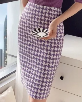 NOTTINGHAM Tweed Midi Pencil Skirt