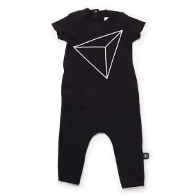 Nununu Black Short Sleeve Overall