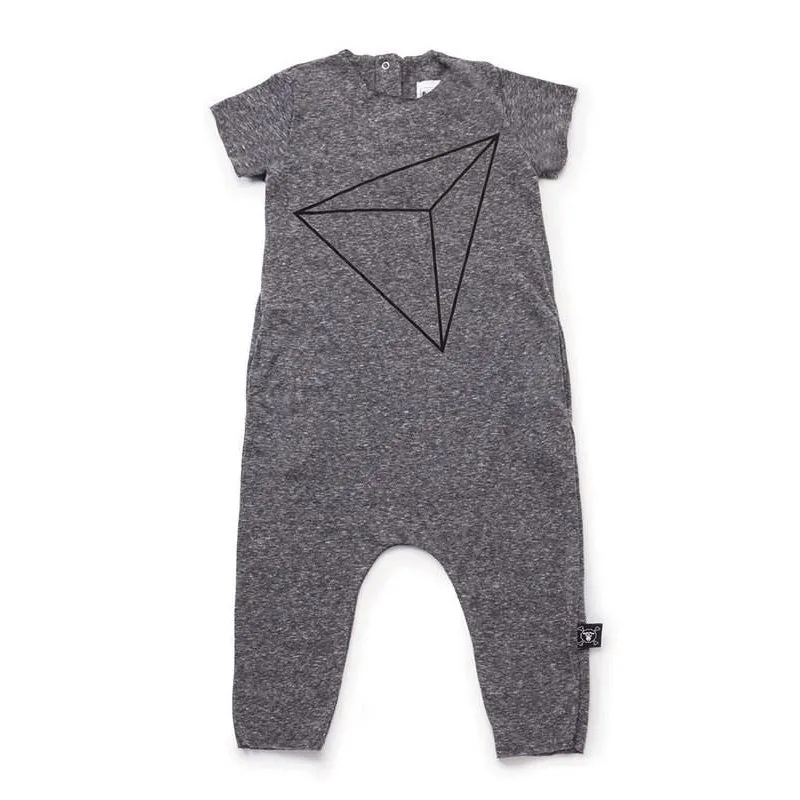 Nununu Grey Short Sleeve Overall