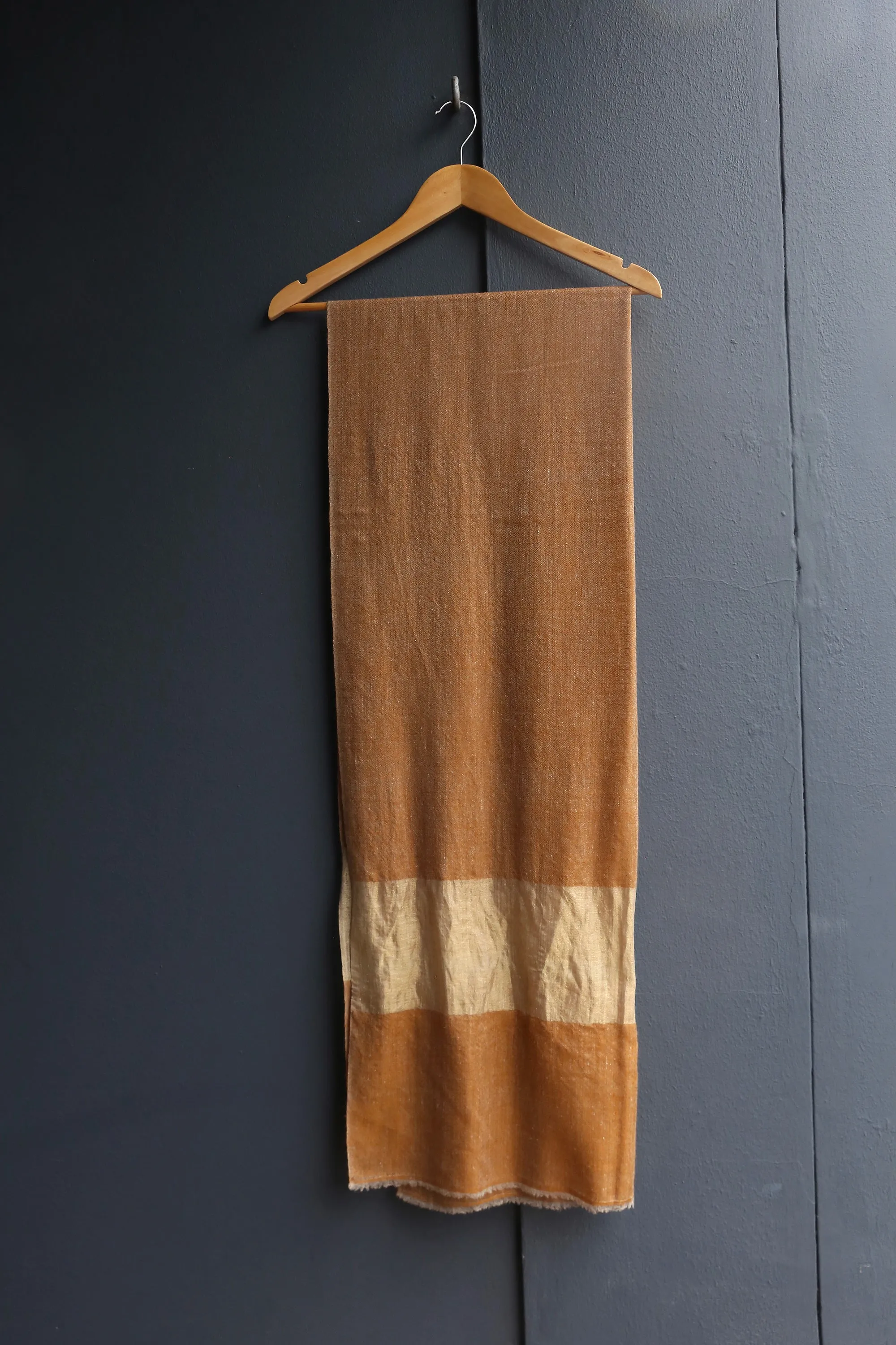 Pashmina Zari Scarf - Desert/ Gold