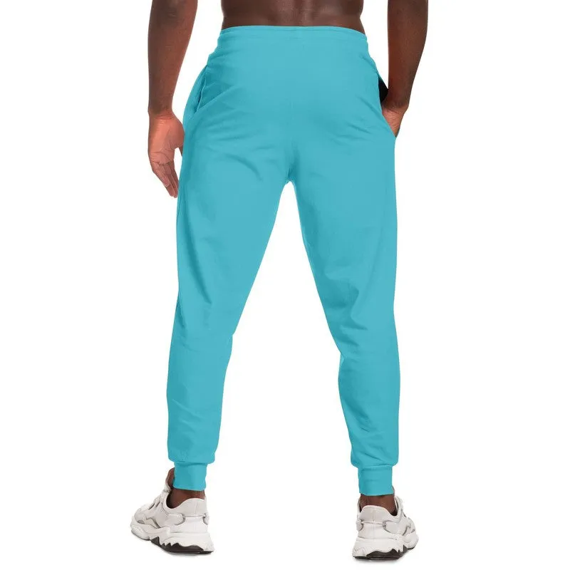 Pastel Warm Cyan Joggers | Unisex | with PLUS sizes | Bright Pastel Warm Cyan | C60M0Y15K0