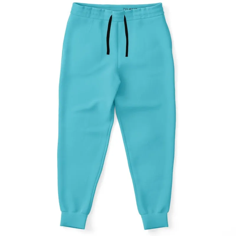 Pastel Warm Cyan Joggers | Unisex | with PLUS sizes | Bright Pastel Warm Cyan | C60M0Y15K0