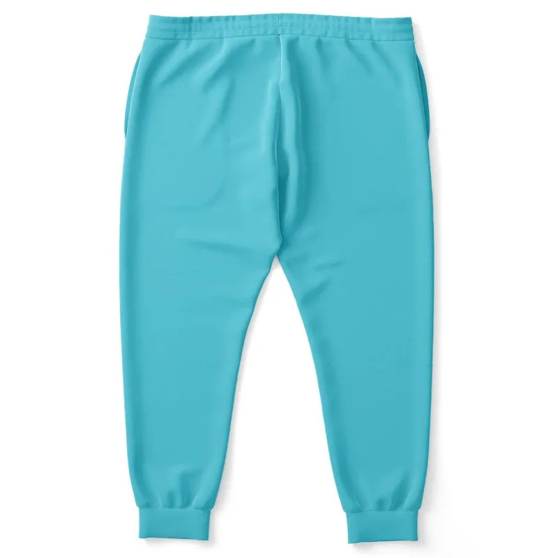 Pastel Warm Cyan Joggers | Unisex | with PLUS sizes | Bright Pastel Warm Cyan | C60M0Y15K0