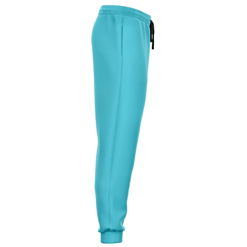 Pastel Warm Cyan Joggers | Unisex | with PLUS sizes | Bright Pastel Warm Cyan | C60M0Y15K0