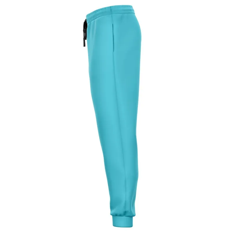 Pastel Warm Cyan Joggers | Unisex | with PLUS sizes | Bright Pastel Warm Cyan | C60M0Y15K0
