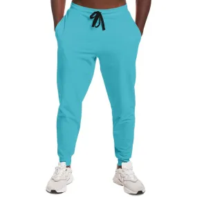 Pastel Warm Cyan Joggers | Unisex | with PLUS sizes | Bright Pastel Warm Cyan | C60M0Y15K0