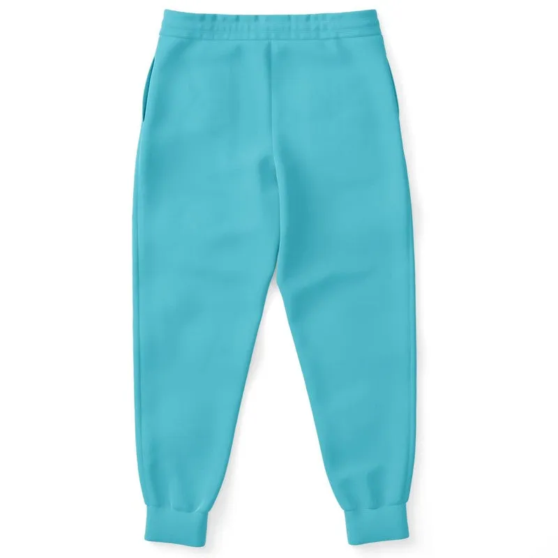 Pastel Warm Cyan Joggers | Unisex | with PLUS sizes | Bright Pastel Warm Cyan | C60M0Y15K0