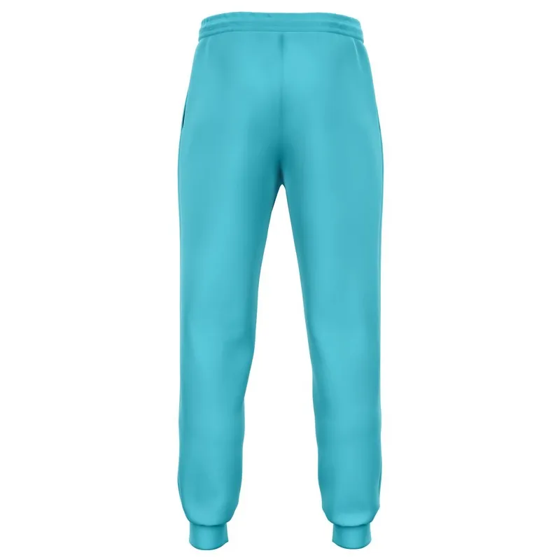 Pastel Warm Cyan Joggers | Unisex | with PLUS sizes | Bright Pastel Warm Cyan | C60M0Y15K0