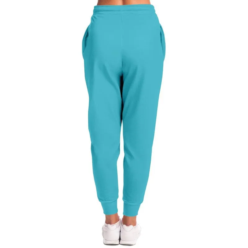 Pastel Warm Cyan Joggers | Unisex | with PLUS sizes | Bright Pastel Warm Cyan | C60M0Y15K0