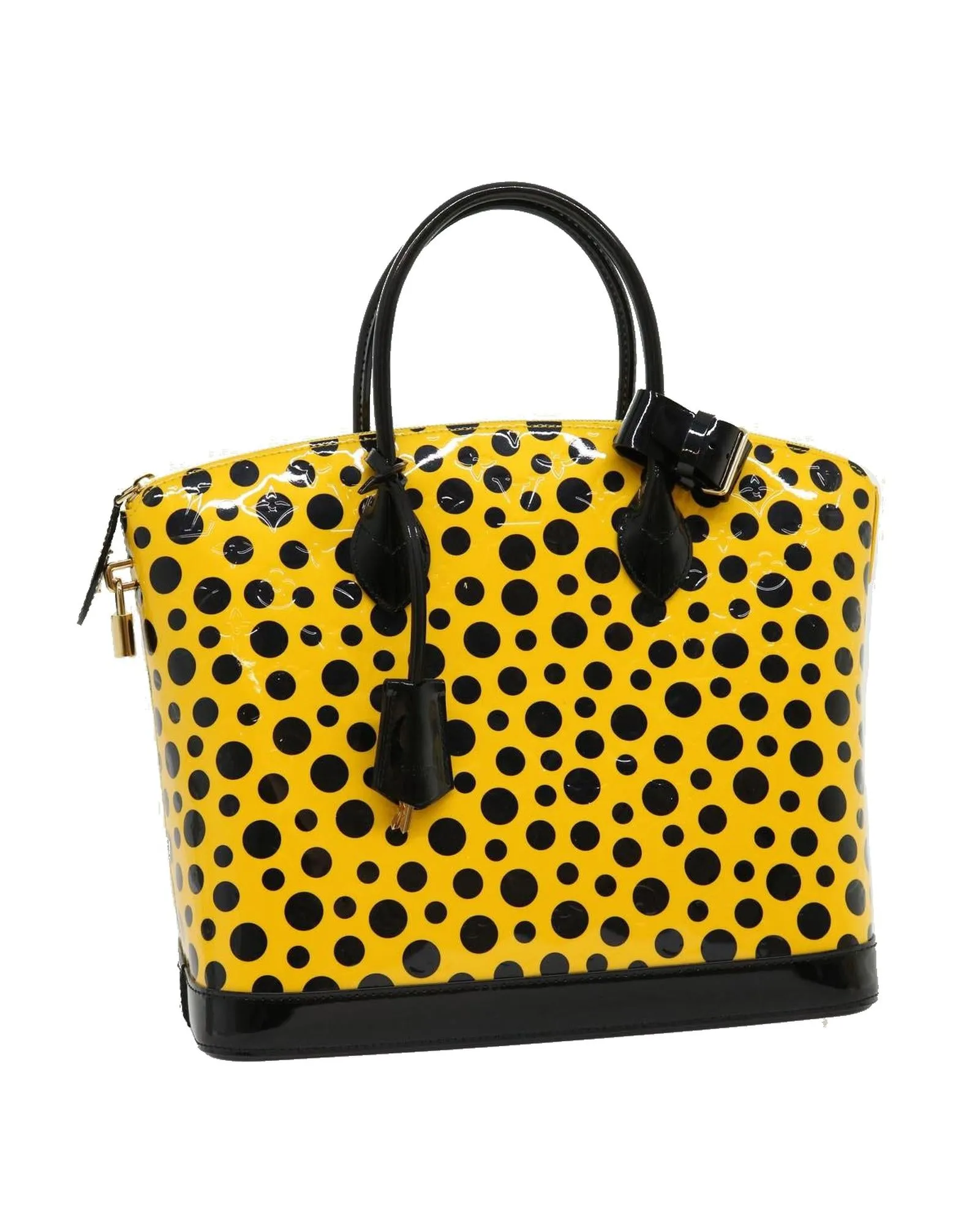 Patent Leather Hand Bag with Infinity Lock