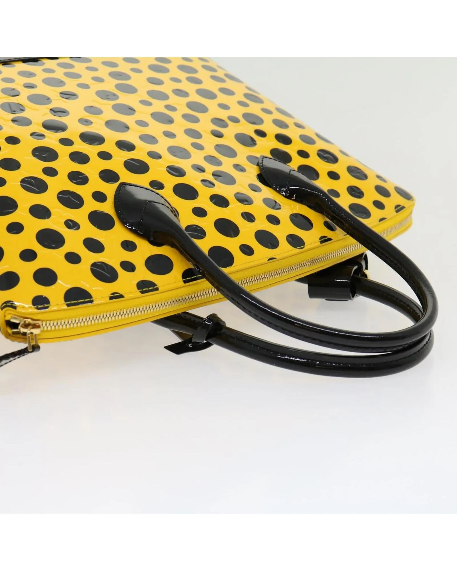 Patent Leather Hand Bag with Infinity Lock