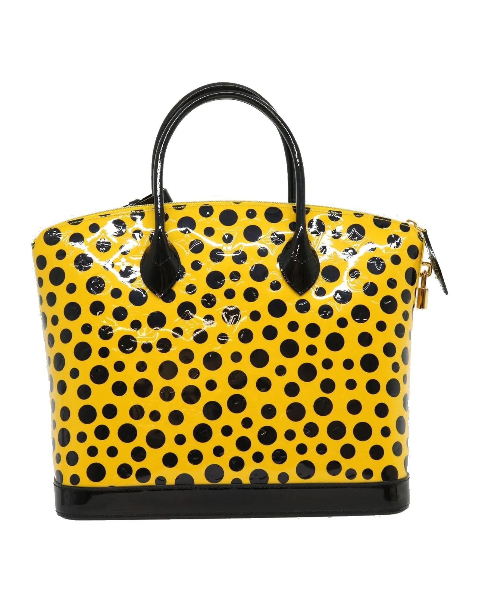 Patent Leather Hand Bag with Infinity Lock