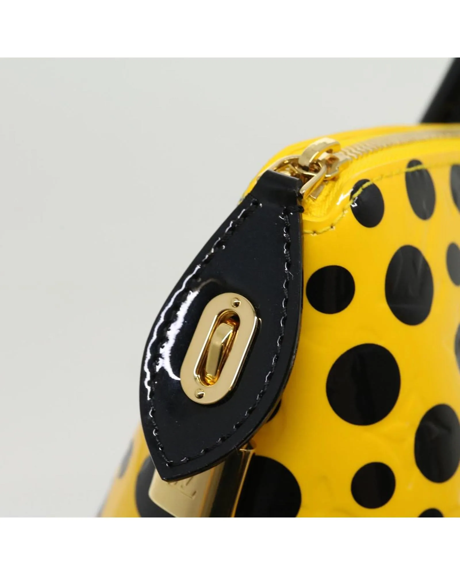Patent Leather Hand Bag with Infinity Lock