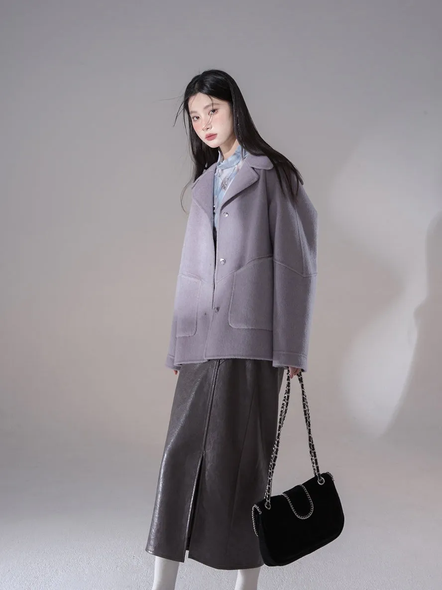Pencil-Skirt Leather Cool Long-Skirt