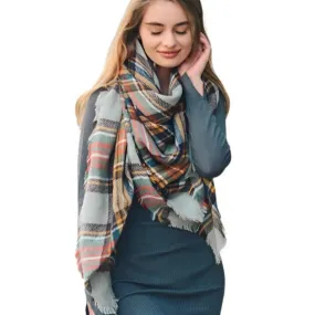 Plaid Blanket Scarf