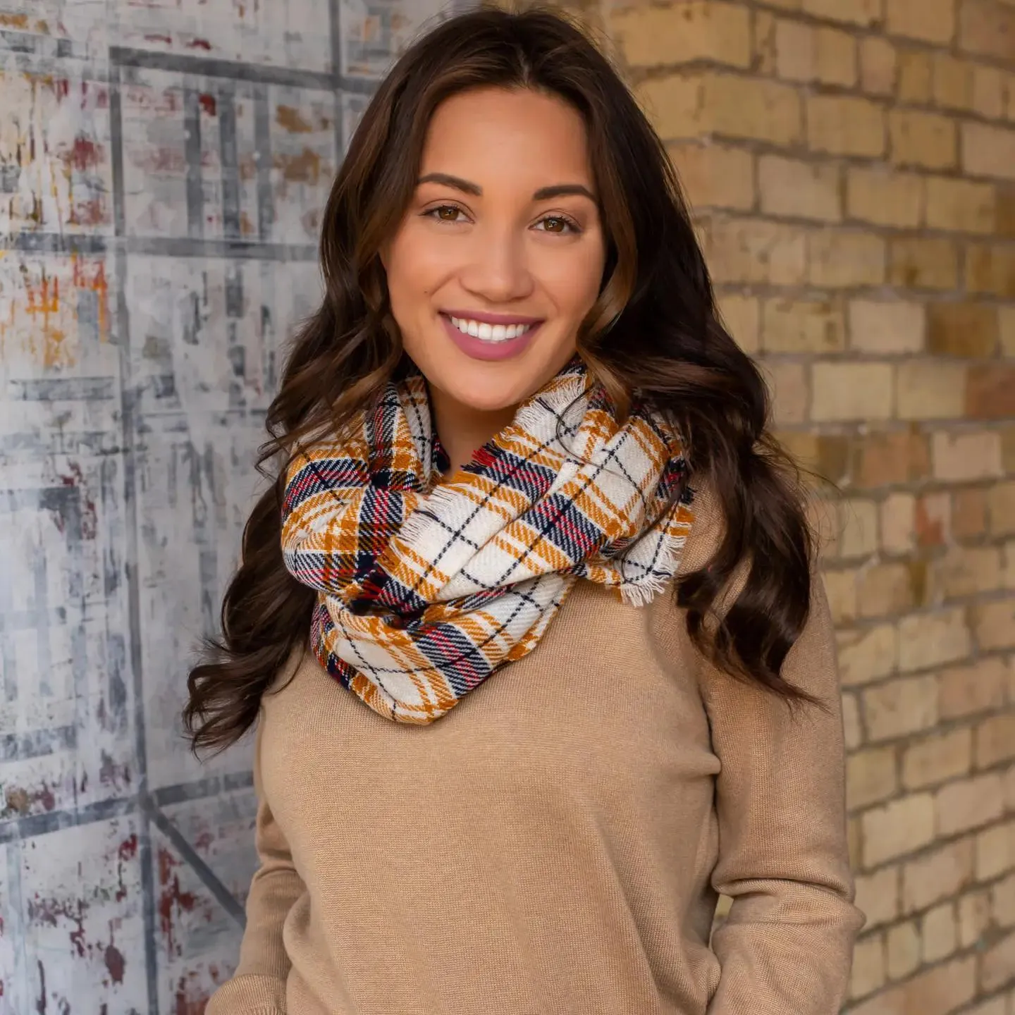 Plaid Infinity Scarf
