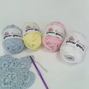 Polyester Luminous yarn glow in the dark fluorescent crochet yarn