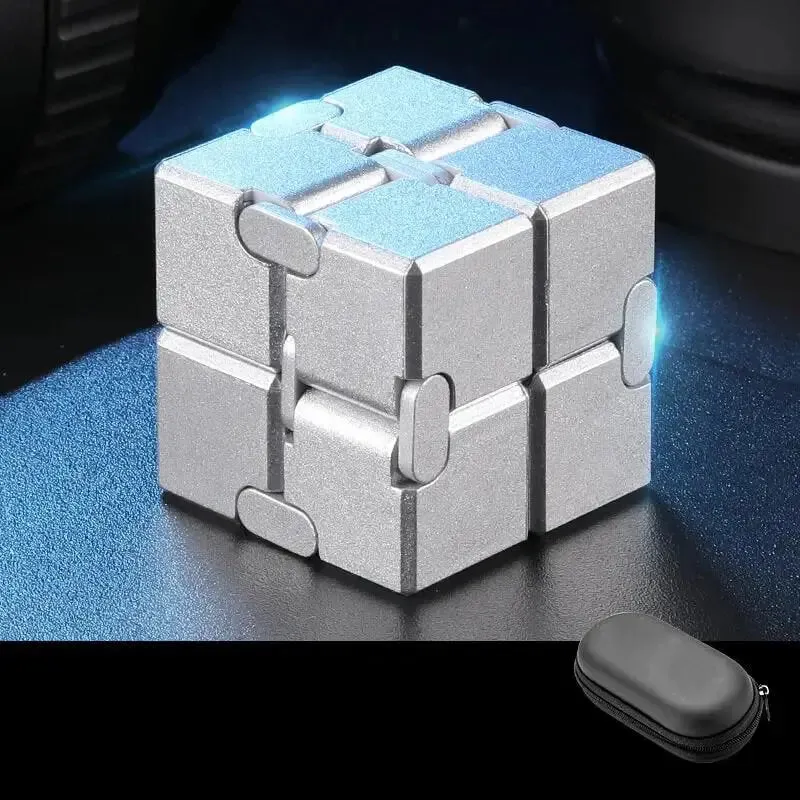 Premium Infinity Cube Aluminium/ Metal Fidget Toy - Weighted