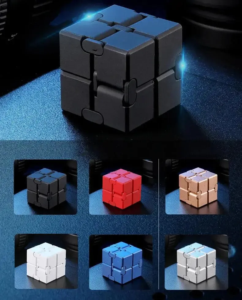 Premium Infinity Cube Aluminium/ Metal Fidget Toy - Weighted