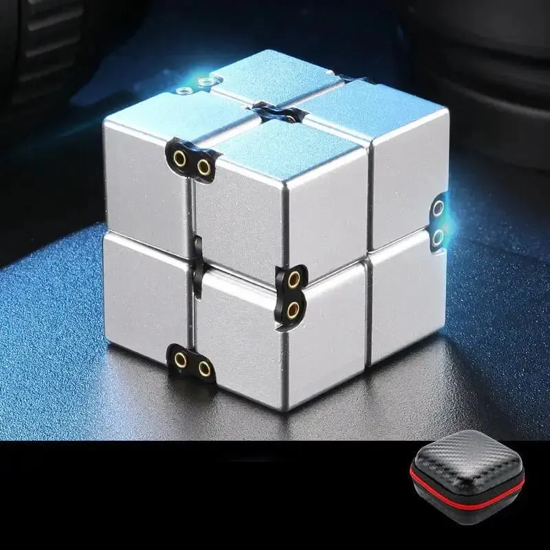 Premium Infinity Cube Aluminium/ Metal Fidget Toy - Weighted