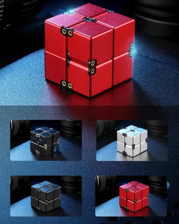Premium Infinity Cube Aluminium/ Metal Fidget Toy - Weighted